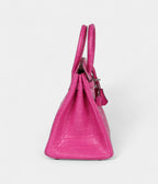 HM BK 25 Rose Shocking Matte Alligator Palladium Hardware