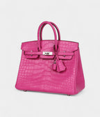 HM BK 25 Rose Shocking Matte Alligator Palladium Hardware