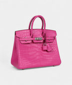 HM BK 25 Rose Shocking Matte Alligator Palladium Hardware