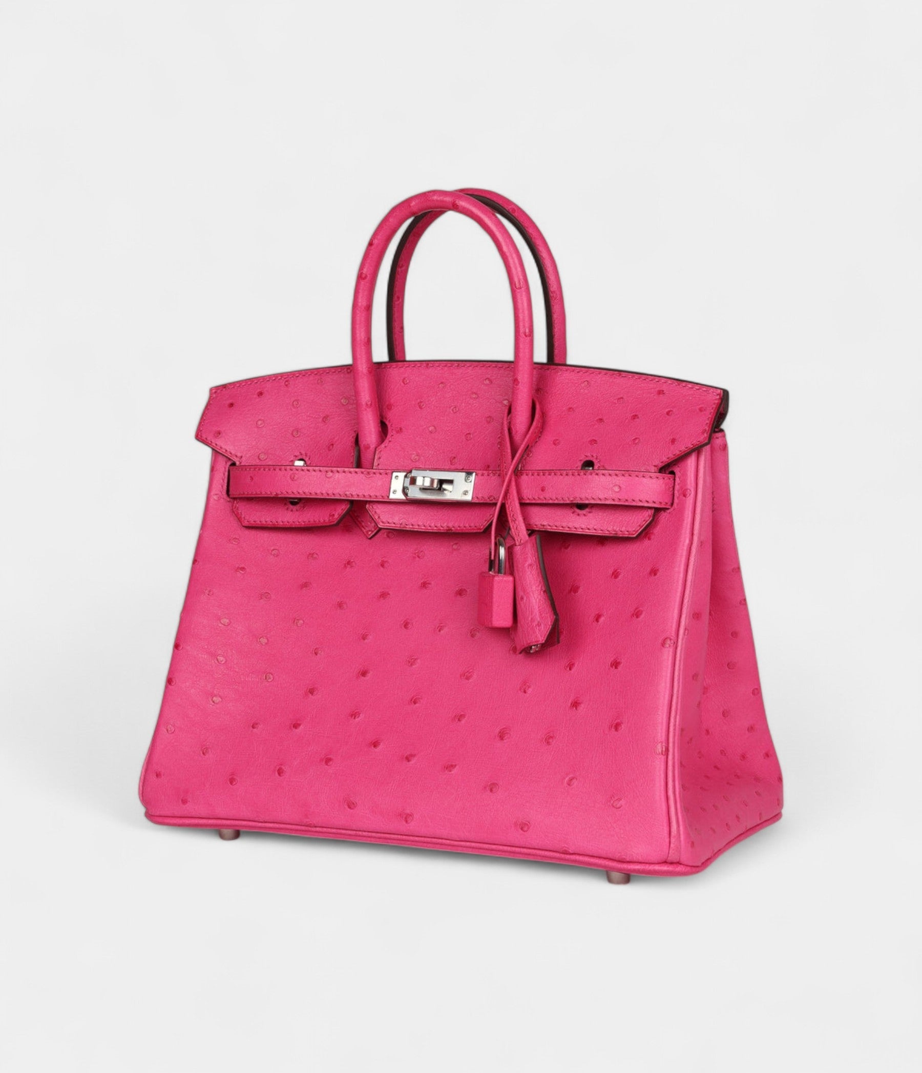 HM BK 25 Rose Tyrien Ostrich Palladium Hardware