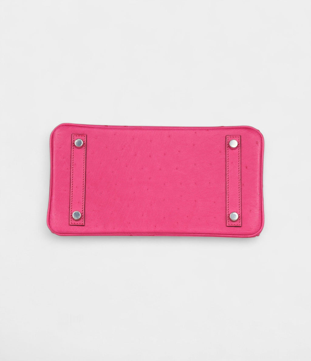 HM BK 25 Rose Tyrien Ostrich Palladium Hardware