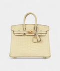 HM BK 25 Vanille Matte Alligator Brushed Gold Hardware