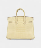 HM BK 25 Vanille Matte Alligator Brushed Gold Hardware