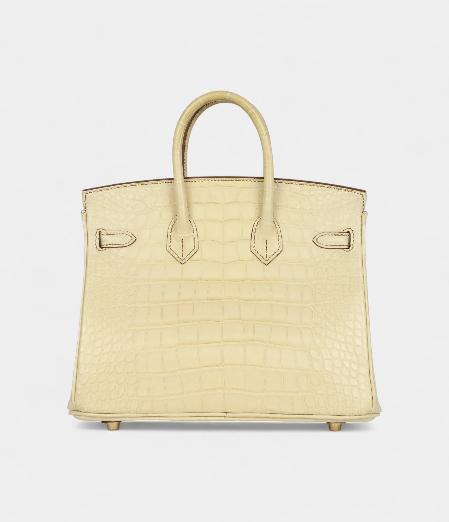 HM BK 25 Vanille Matte Alligator Brushed Gold Hardware
