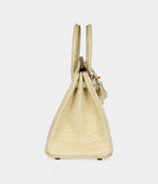 HM BK 25 Vanille Matte Alligator Brushed Gold Hardware