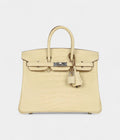 HM BK 25 Vanille Matte Alligator Palladium Hardware