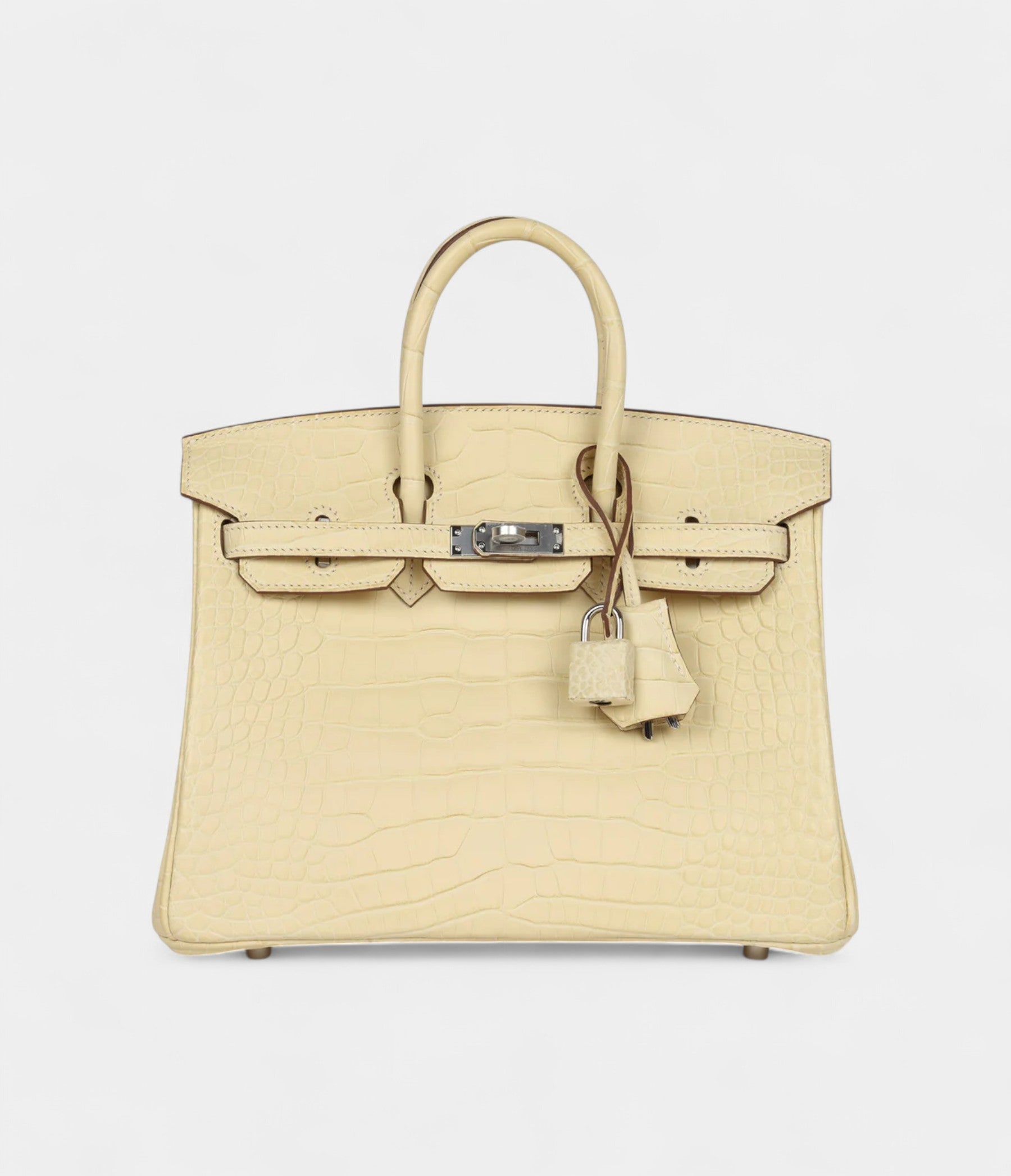 HM BK 25 Vanille Matte Alligator Palladium Hardware