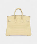 HM BK 25 Vanille Matte Alligator Palladium Hardware