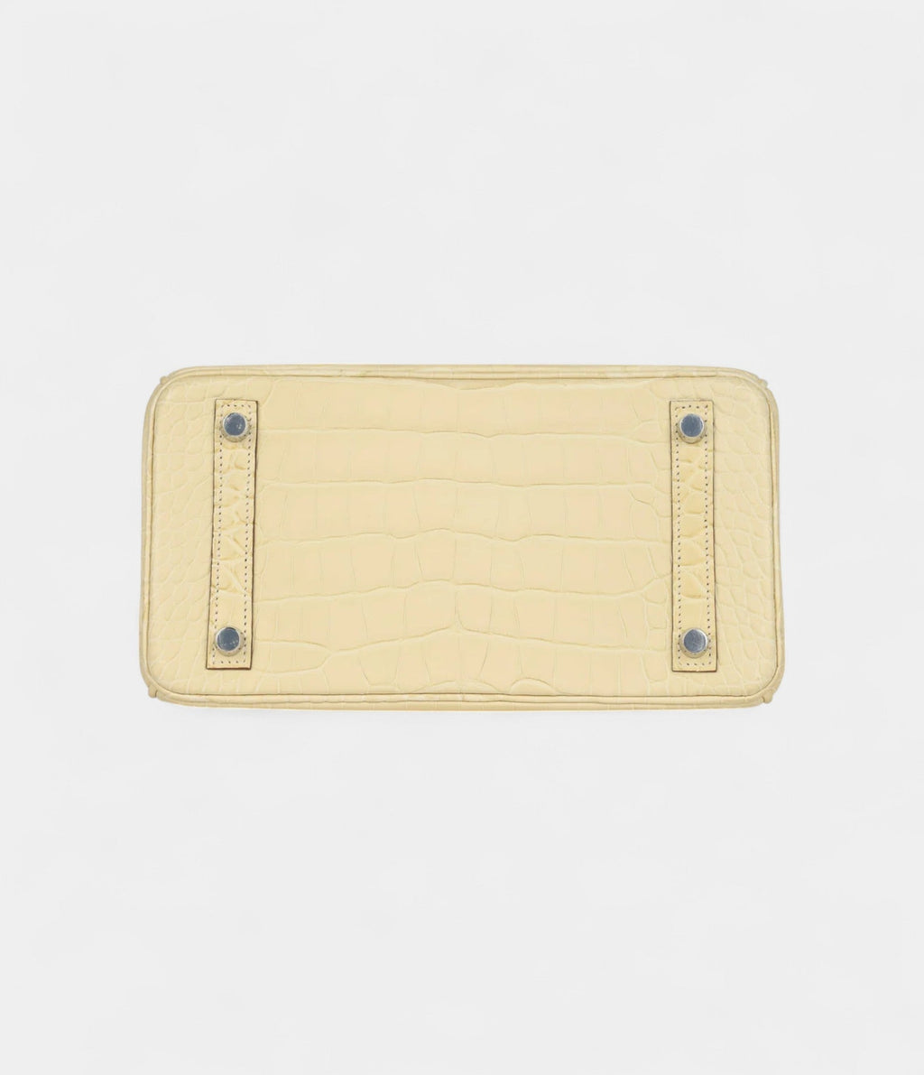 HM BK 25 Vanille Matte Alligator Palladium Hardware