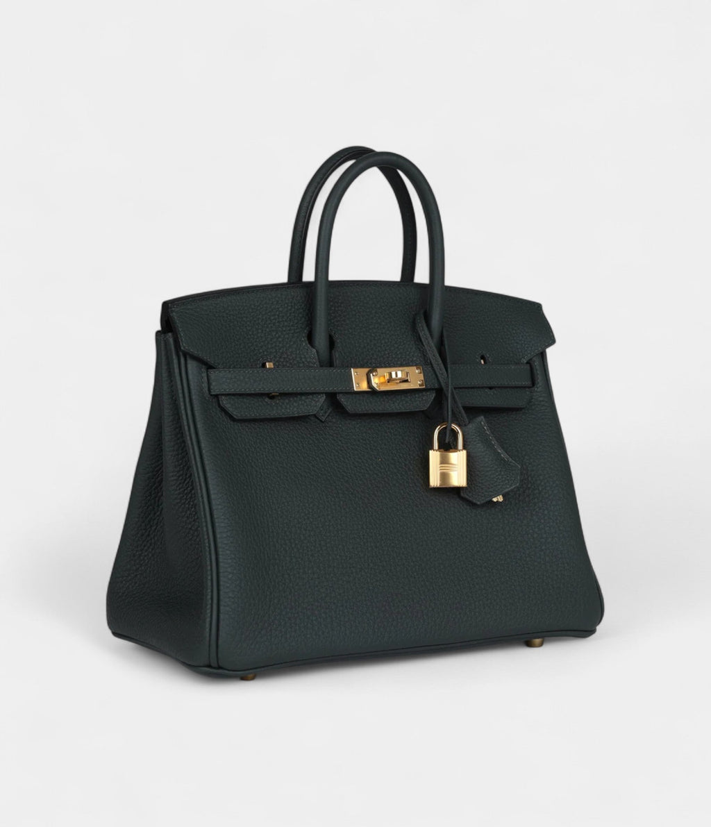 HM BK 25 Vert Fonce Togo Gold Hardware