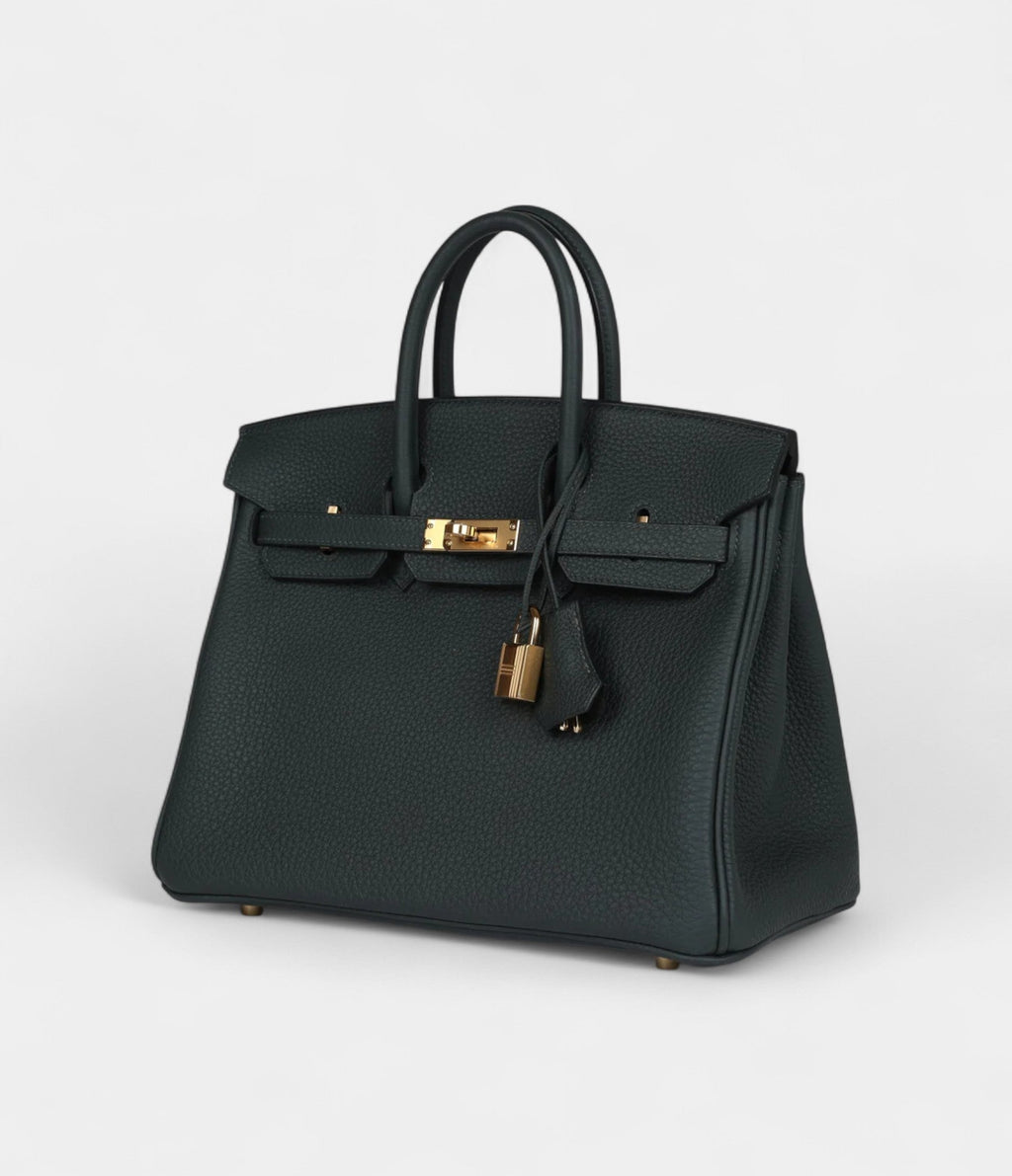HM BK 25 Vert Fonce Togo Gold Hardware