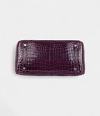 HM BK 30 Amethyst Shiny Niloticus Crocodile Palladium Hardware