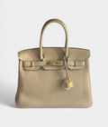 HM BK 30 Beige Leather Handbag A Timeless Icon in a Versatile Hue