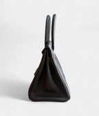 HM BK 30 Black Leather Handbag Iconic Style in Timeless Black Elegance