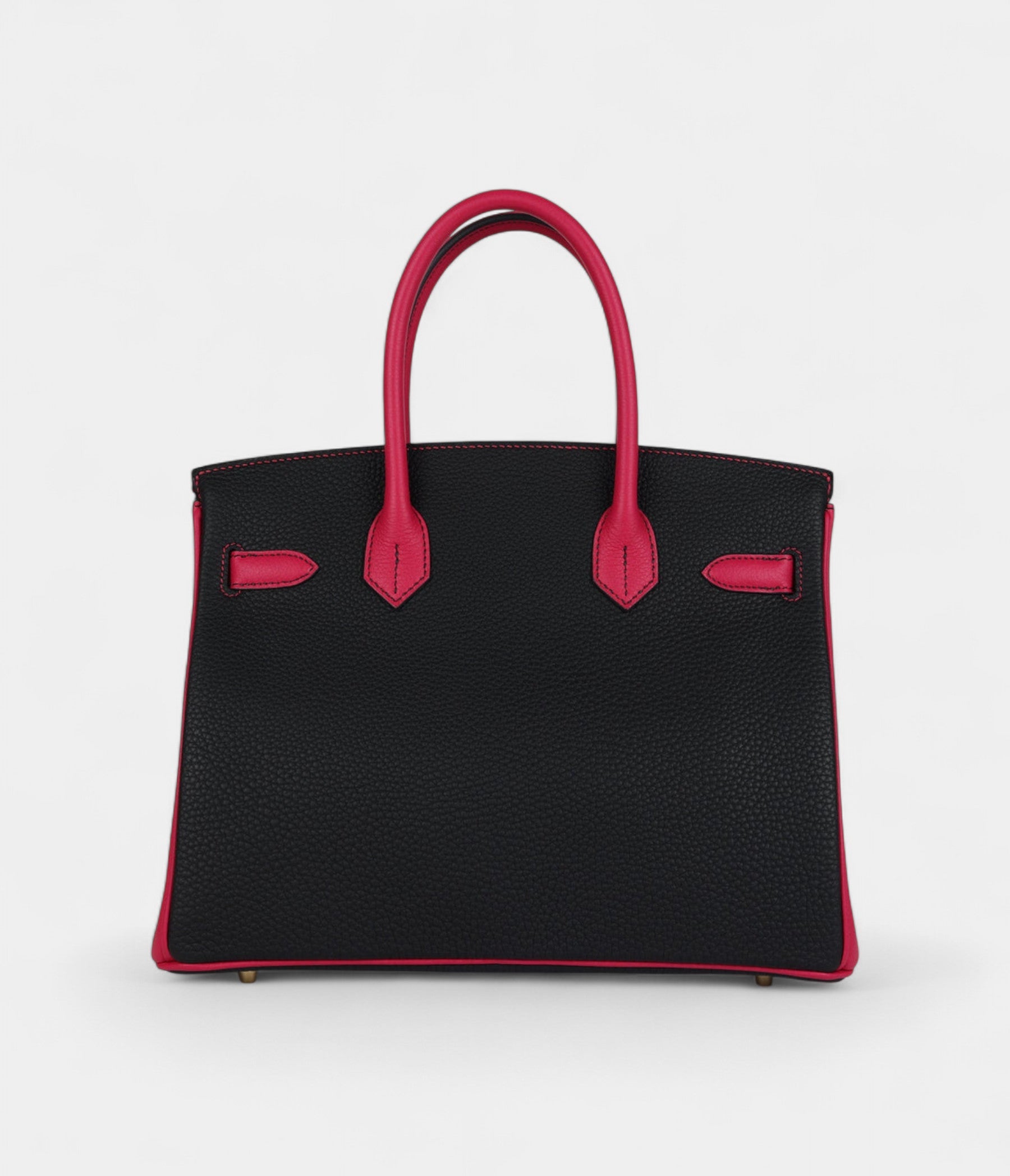 HM BK 30 Black and Rose Mexico Togo Brushed Gold Hardware