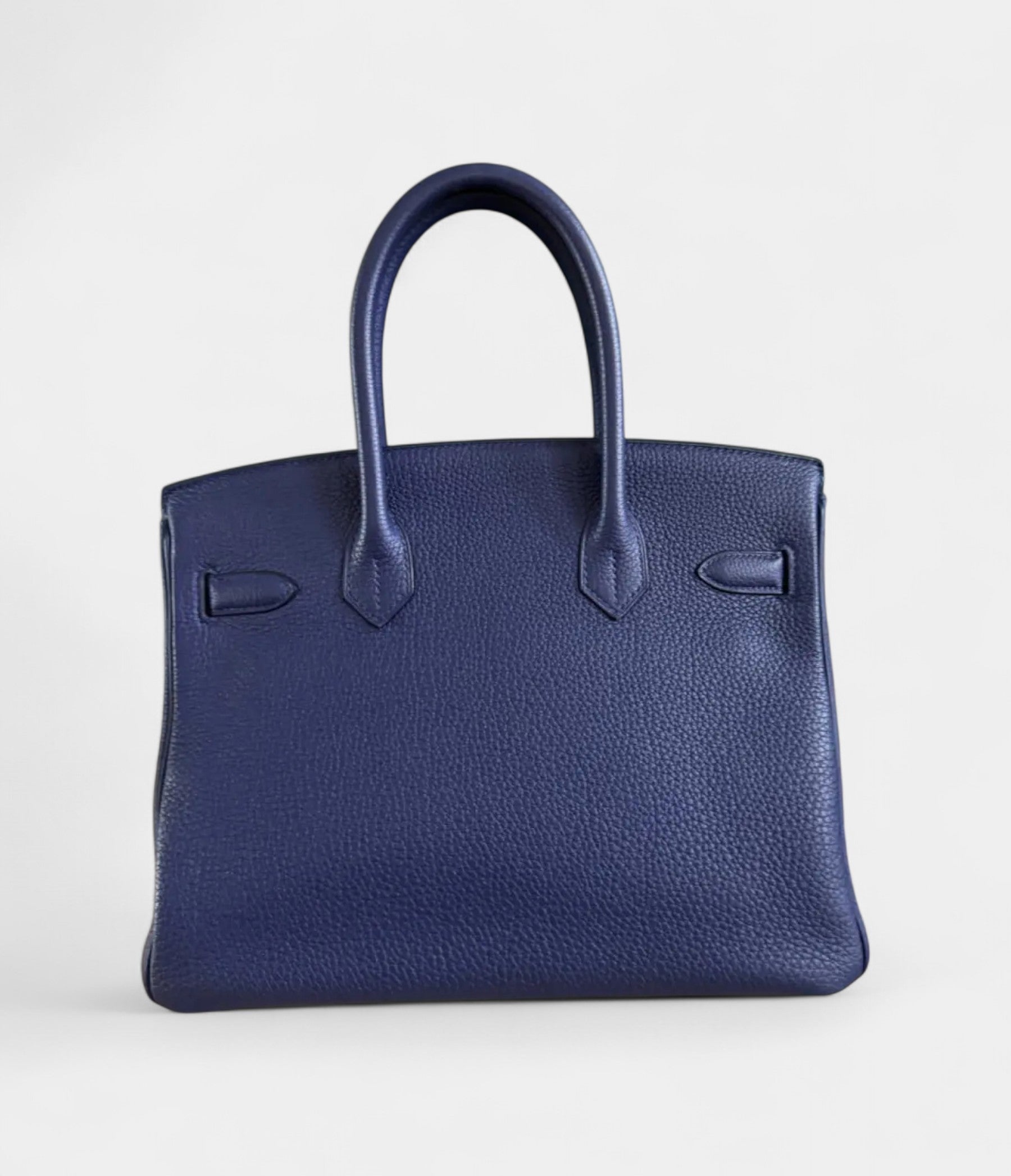 HM BK 30 Blue Leather Tote Effortless Chic in a Cool, Sophisticated Tone