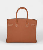 HM BK 30 Brown Leather Handbag Classic Sophistication in Rich Earth Tones