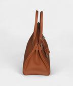 HM BK 30 Brown Leather Handbag Classic Sophistication in Rich Earth Tones