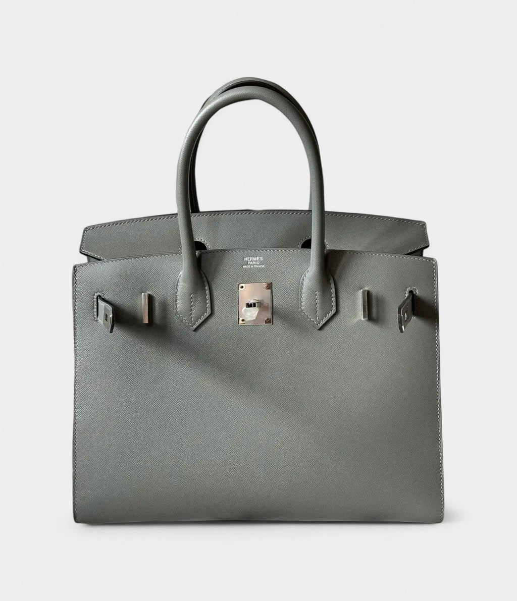 HM BK 30 Brown Leather Handbag Refined Luxury in a Warm, Classic Shade