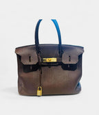 HM BK 30 Brown leather handbag