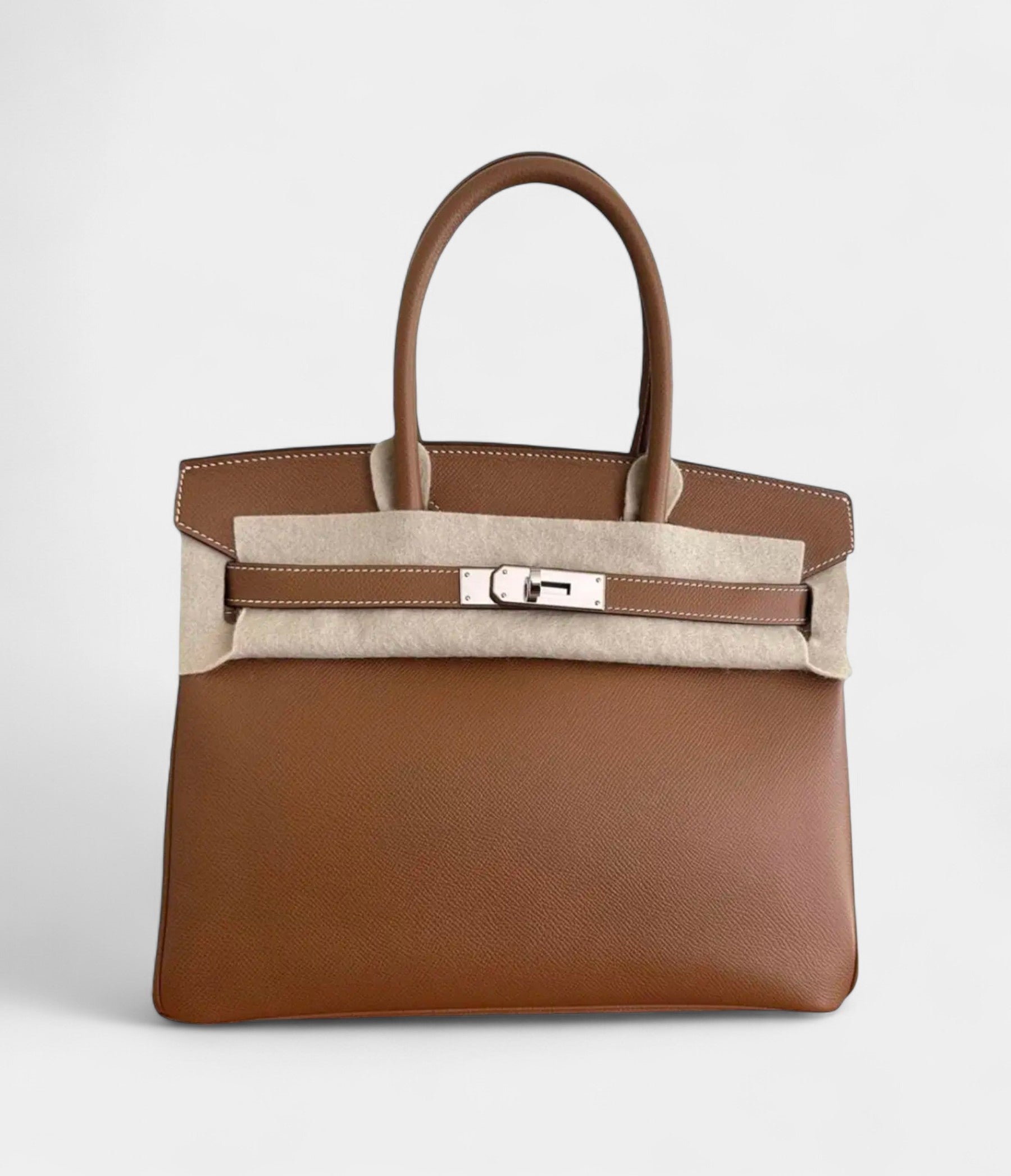 HM BK 30 Camel Leather Handbag A Timeless Icon of Luxury