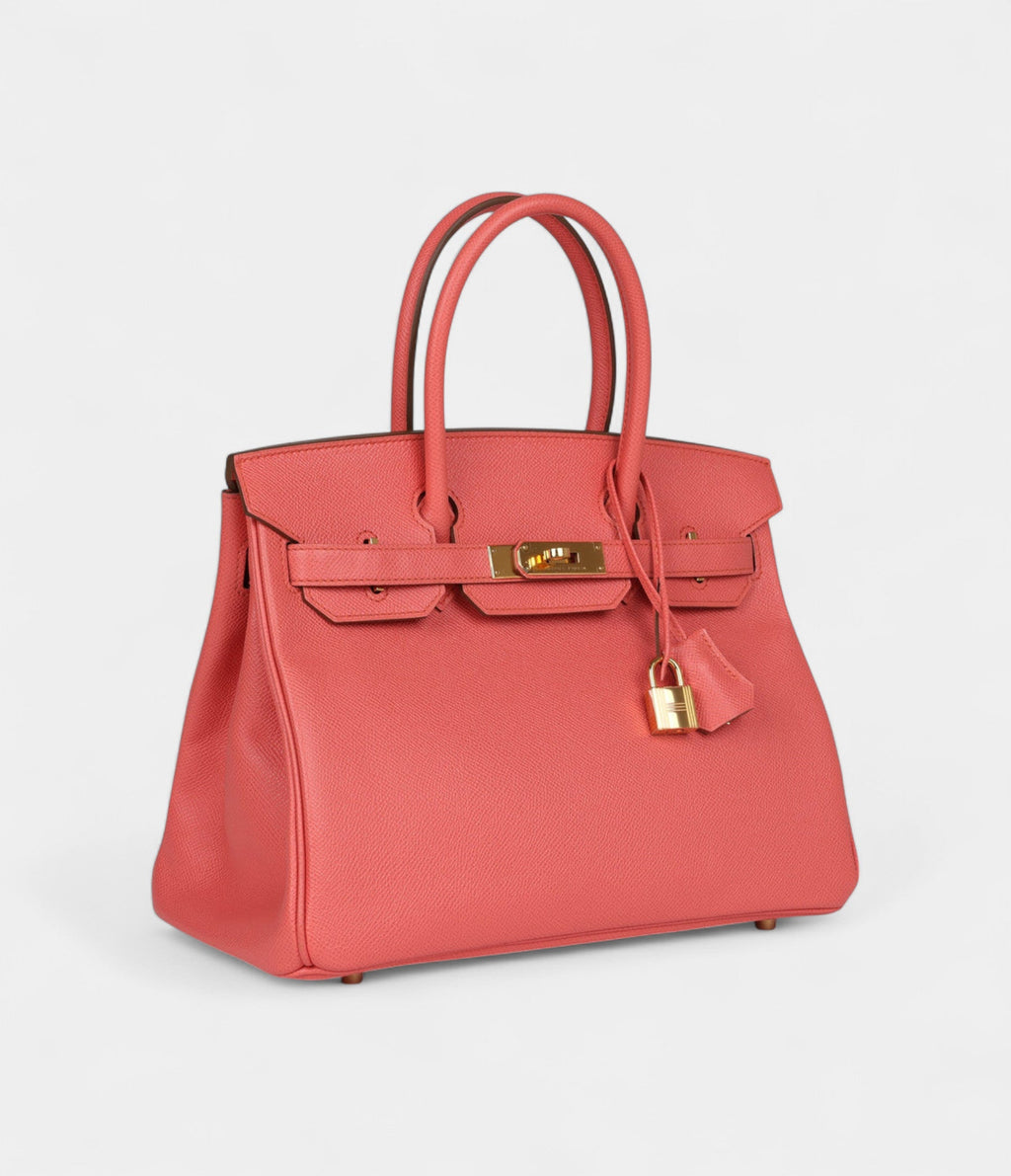 HM BK 30 Flamingo Epsom Gold Hardware