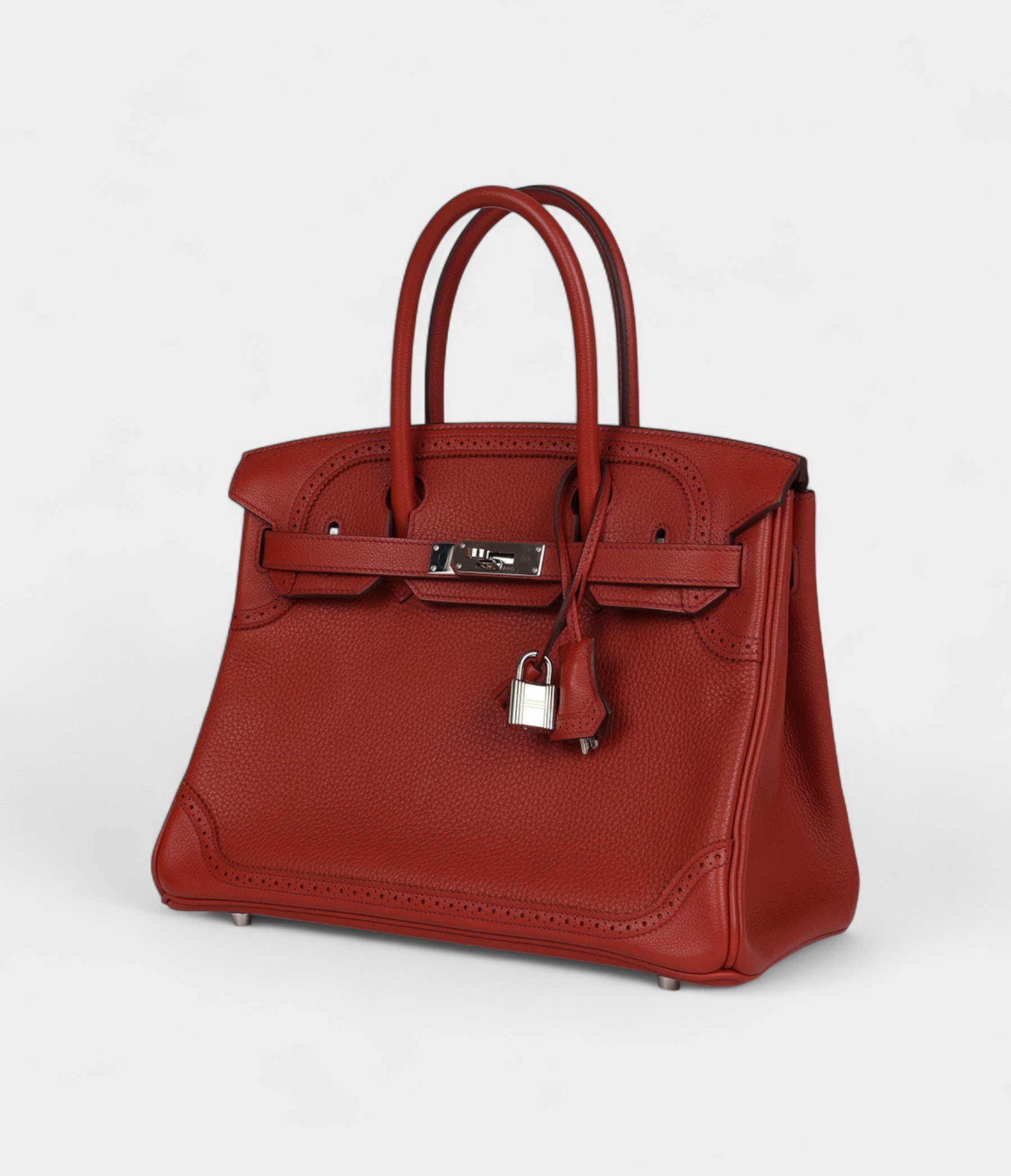 HM BK 30 Ghillies Brique Clemence and Evercolor Palladium Hardware