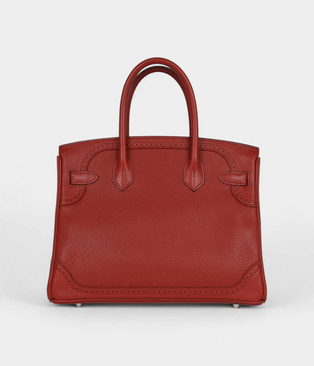 HM BK 30 Ghillies Brique Clemence and Evercolor Palladium Hardware