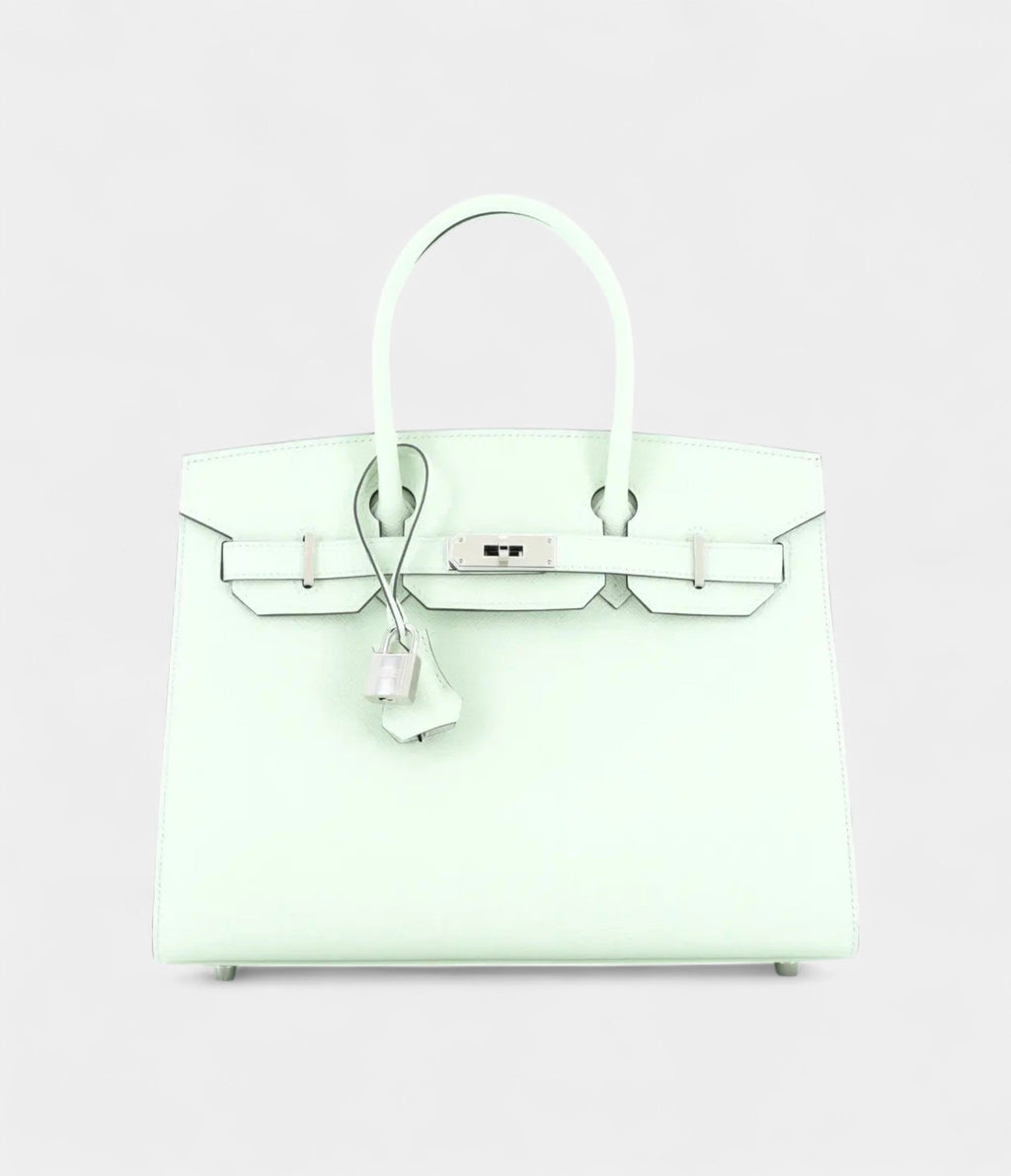 HM BK 30 Green Leather Tote A Timeless Icon of Luxury
