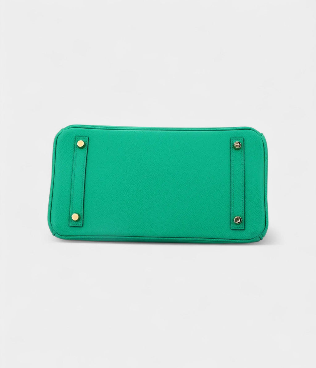 Hermes BK 30 Green Leather Tote