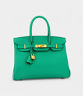 Hermes BK 30 Green Leather Tote