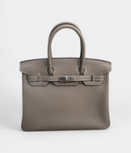 HM BK 30 Grey Leather Handbag A Timeless Classic of Luxury