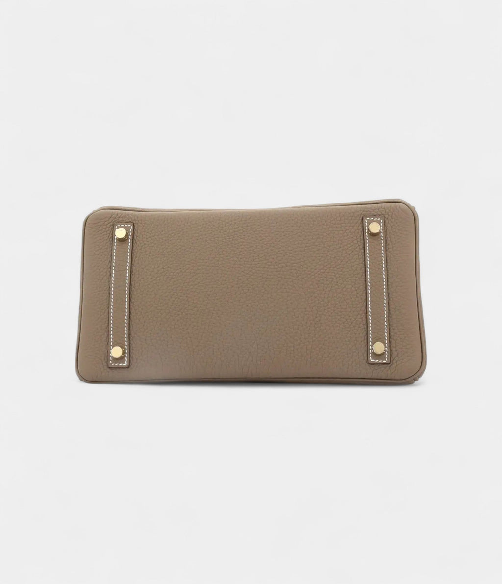 Hermes BK 30 Grey leather handbag