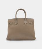 Hermes BK 30 Grey leather handbag