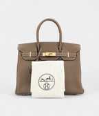 Hermes BK 30 Grey leather handbag