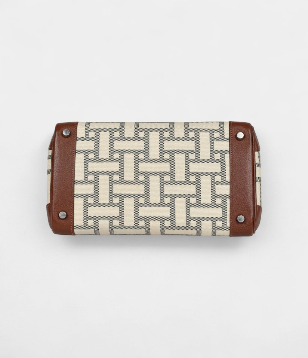 HM BK 30 Marron D'Inde Buffalo and Mosaique Canvas Palladium Hardware