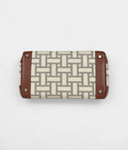 HM BK 30 Marron D'Inde Buffalo and Mosaique Canvas Palladium Hardware