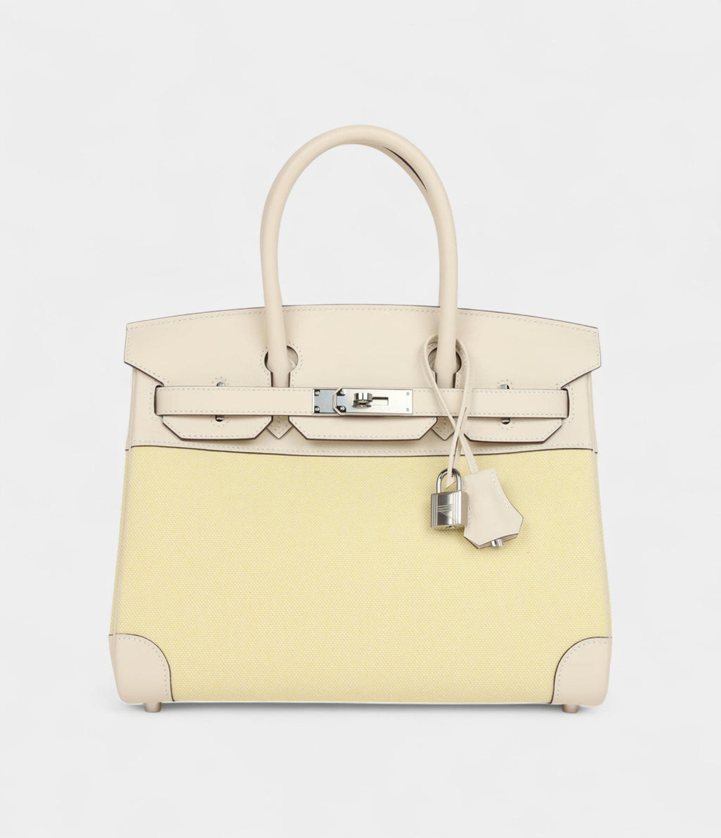 HM BK 30 Nata Swift and Jaune Poussin Toile Palladium Hardware