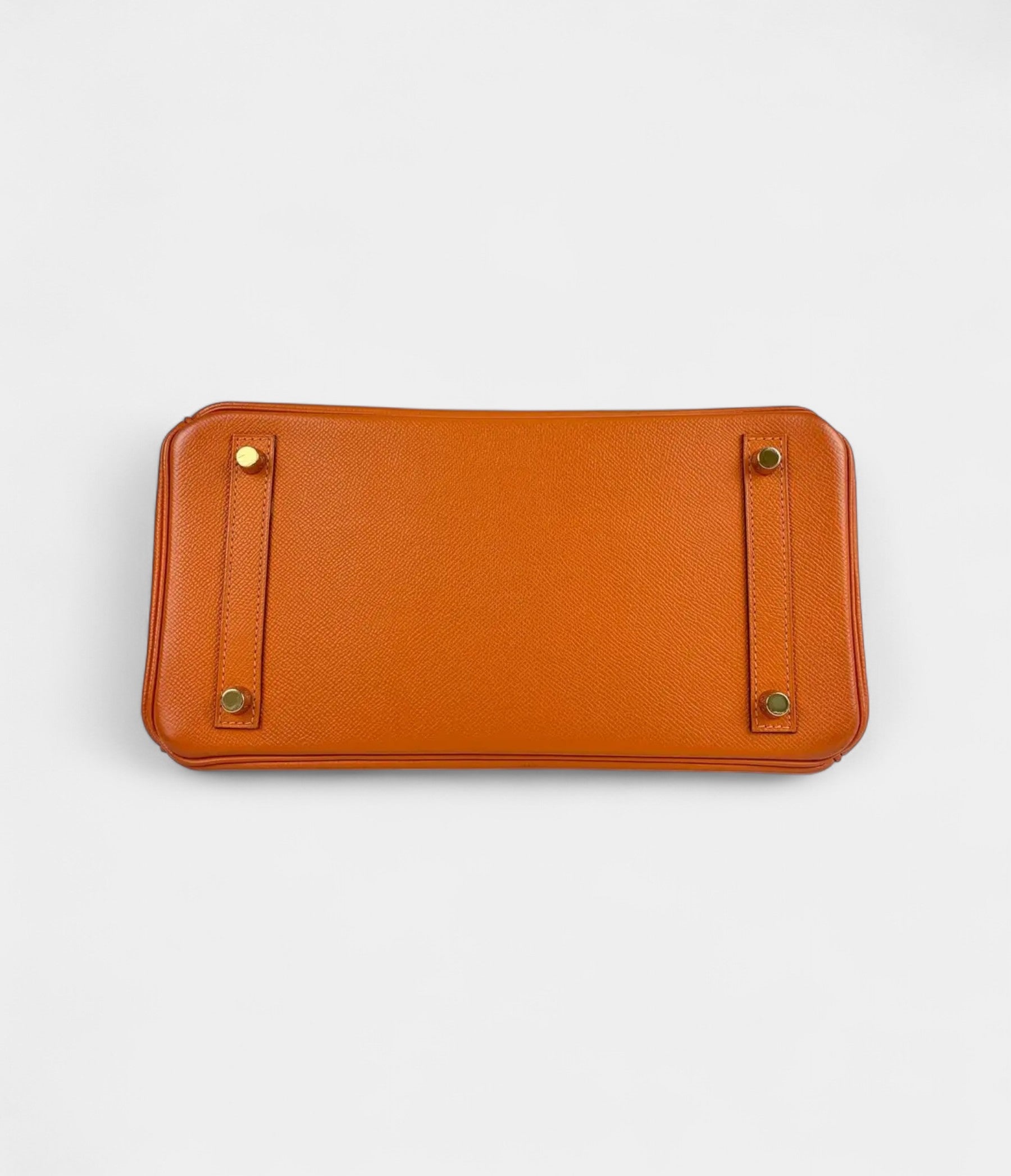 HM BK 30 Orange Leather Handbag A Bold Classic in Signature Color