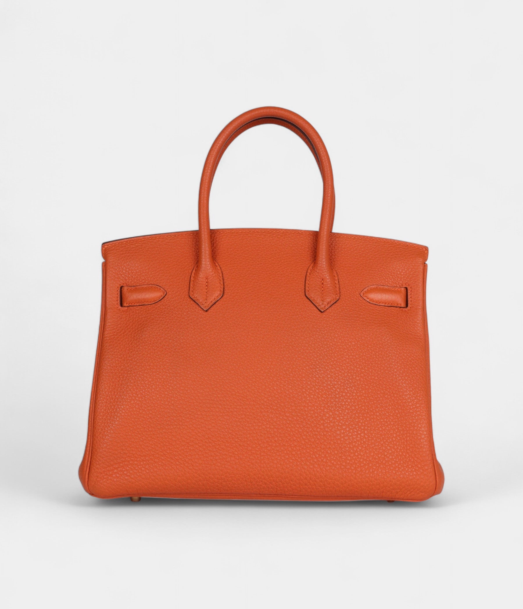 HM BK 30 Orange Togo Gold Hardware