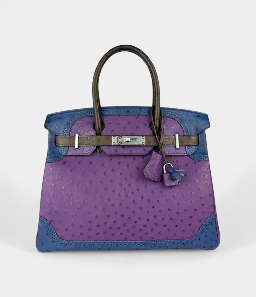 HM BK 30 Ostrich Handbag Exotic Elegance in a Coveted Classic