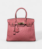 HM BK 30 Pink Leather Handbag A Timeless Icon of Luxury