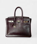 HM BK 30 Purple Leather Handbag A Timeless Icon of Luxury