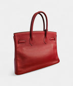 HM BK 30 Red Leather Handbag A Timeless Icon of Luxury
