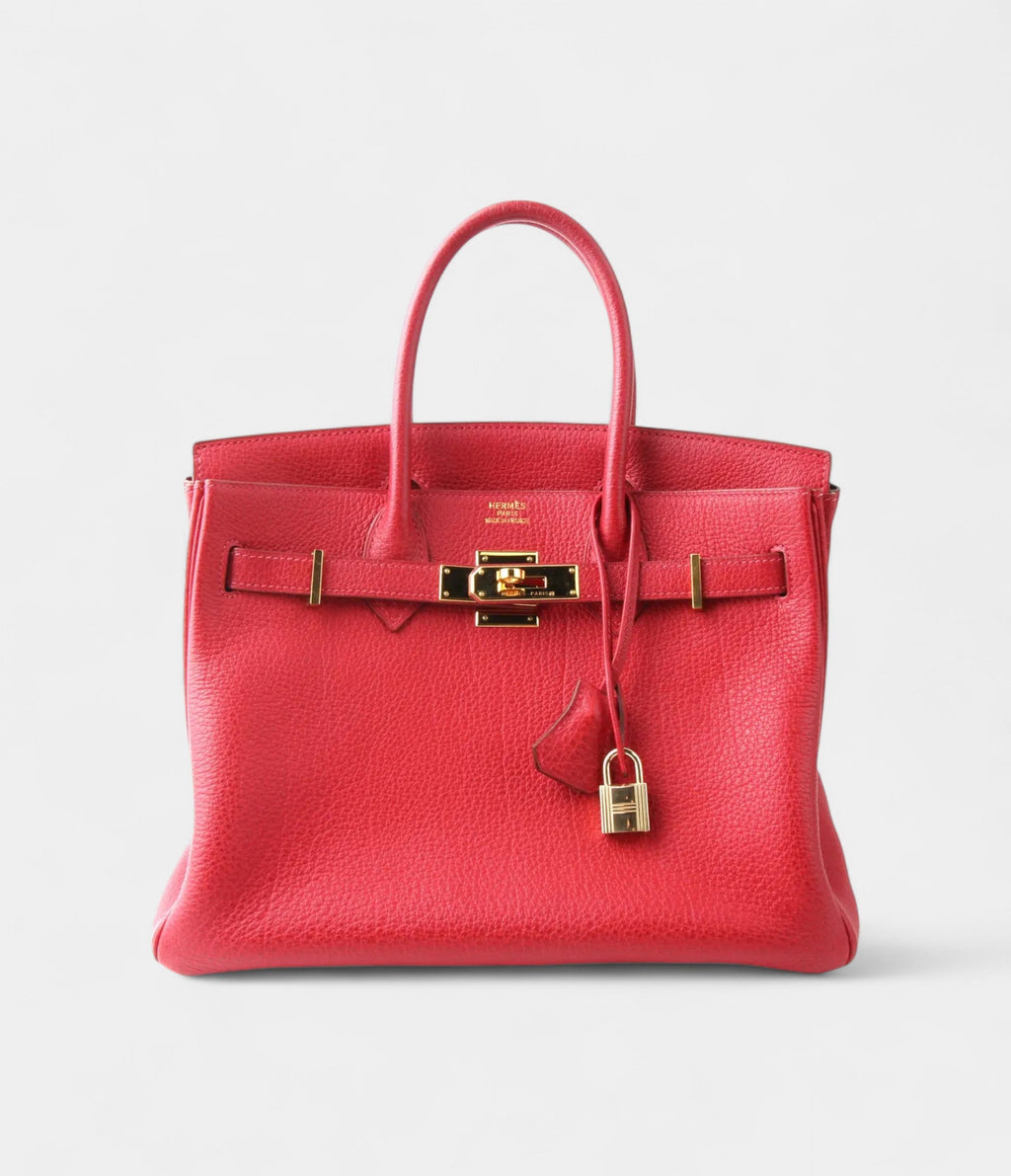 HM BK 30 Red Leather Handbag A Timeless Icon of Luxury