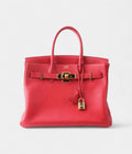 HM BK 30 Red Leather Handbag A Timeless Icon of Luxury