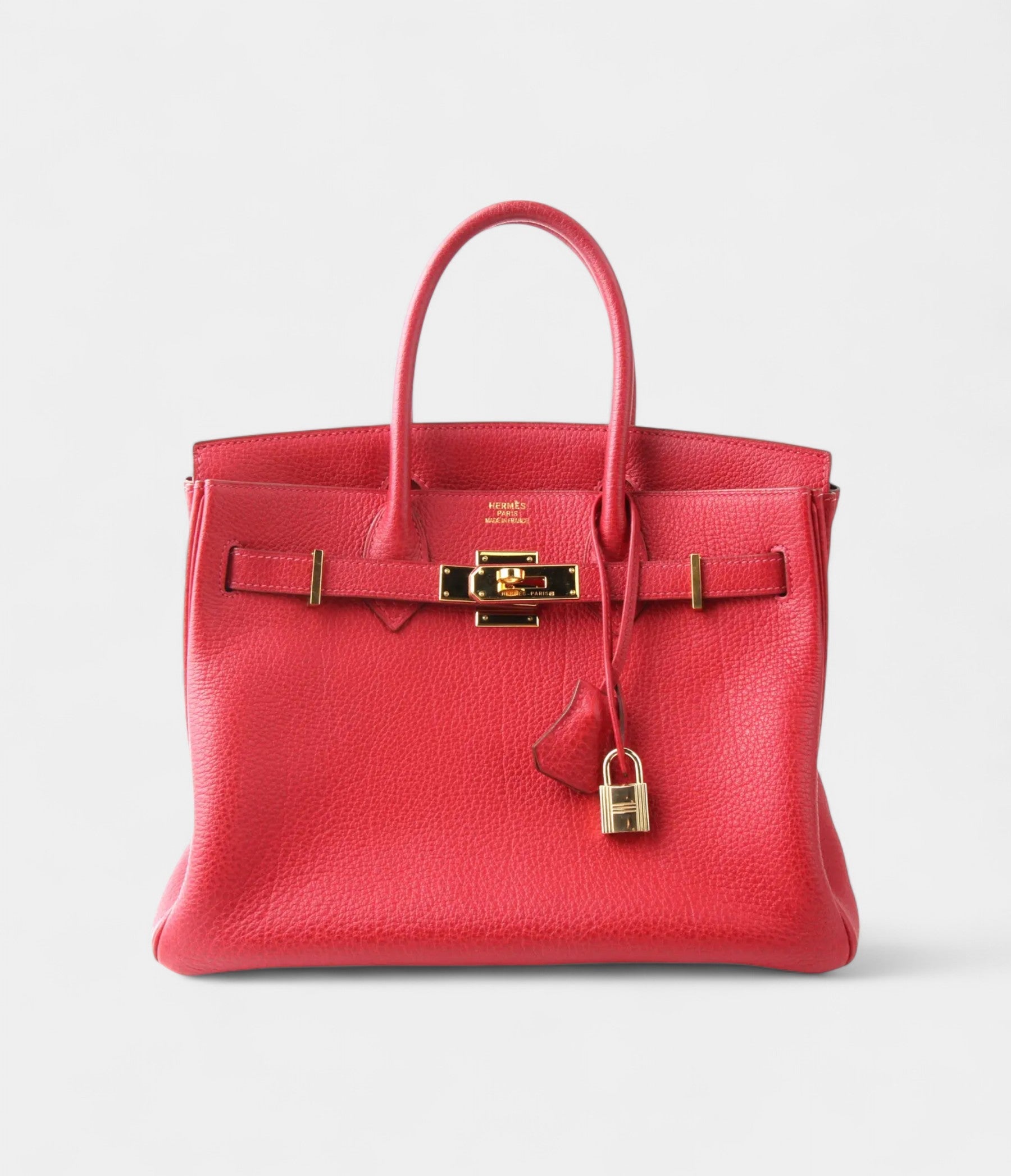 HM BK 30 Red Leather Handbag A Timeless Icon of Luxury