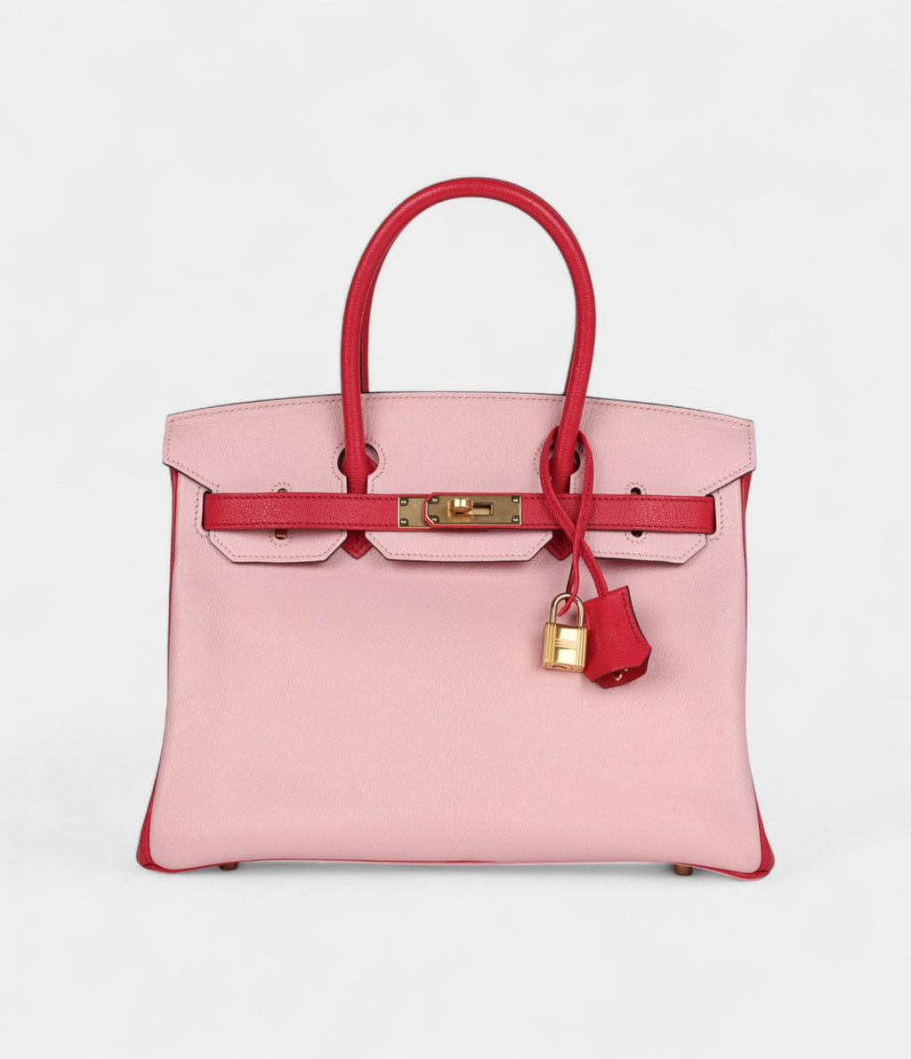 HM BK 30 Rose Sakura and Rose Extreme Chevre Gold Hardware