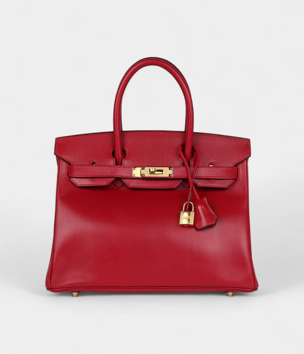HM BK 30 Rouge Vif Tadelakt Gold Hardware