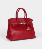 HM BK 30 Rouge Vif Tadelakt Gold Hardware